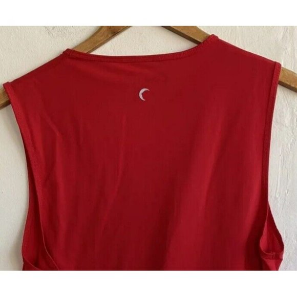COPY - ZYIA Active Tank Top Red Large Sleeveless Nylon Stretch Gym Run Workout - Picture 6 of 7